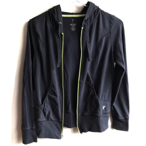 Old Navy Active Hoodie Hooded Full Zip Sweatshirt Size S Gym Training Neon - Picture 6 of 7